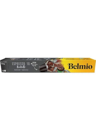 Buy Belmio Ristretto Coffee Capsules, Intensity 10, Compatible with Nespresso Machine, 10 Capsules in 1 Sleeve in UAE