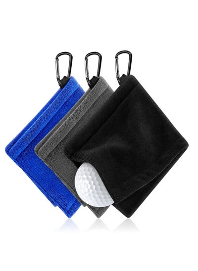 اشتري Golf Ball Towel 5.5 x 5.5 Inch Small Golf Wet and Dry Golf Towel Pocket Golf Towel with Clip Ball Towel Golf Ball Towel for Golf Course Exercise Towel في الامارات