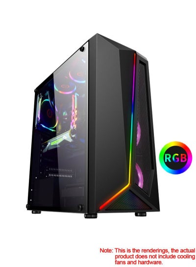 Buy RGB ATX Mid-Tower Computer Gaming Case,RBG fan not included in Saudi Arabia