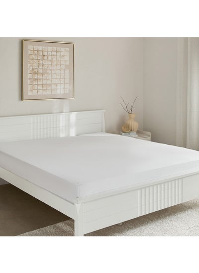 Buy Purely Percale 300 TC Super King Fitted Sheet 200 x 40 x 200 cm in UAE