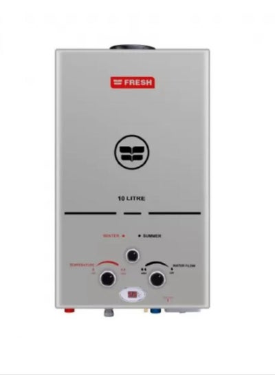 اشتري Fresh Gas Heater, 10 Liters, Digital, Silver, Equipped With An Adapter and a chimney في مصر