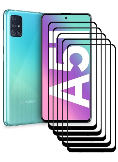 اشتري 5 Pieces Antistatic ESD Dustproof Premium Quality High Definition Tempered Glass Screen Protector Designed For Samsung Galaxy A51 في الامارات