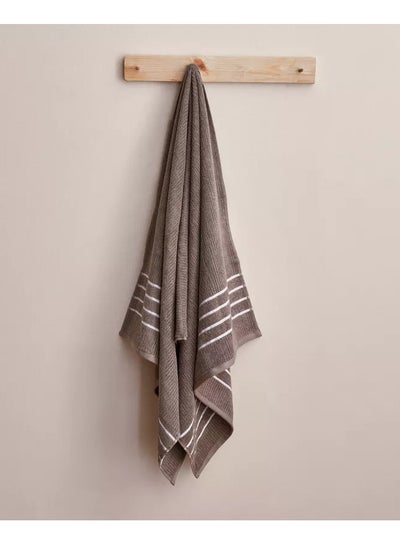 اشتري Mateo Ribbed Cotton Bath Towel - 68x136 cm في السعودية