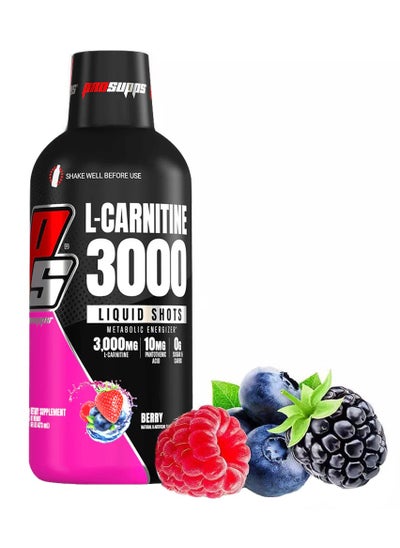 اشتري L-Carnitine 3000 Liquid Shots - Berry - (437 ml) في السعودية