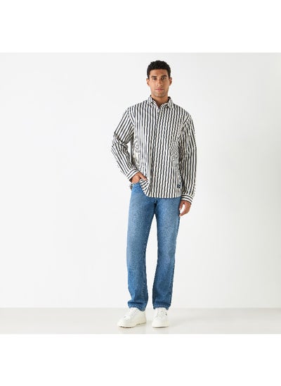 Buy Lee Cooper Striped Shirt with Long Sleeves and Pocket in Saudi Arabia