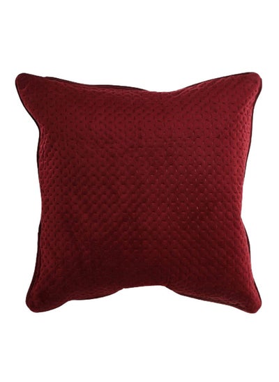 اشتري Velvet Polyester Cushion Cover, 45 x 45 cms, Burgundy في الامارات