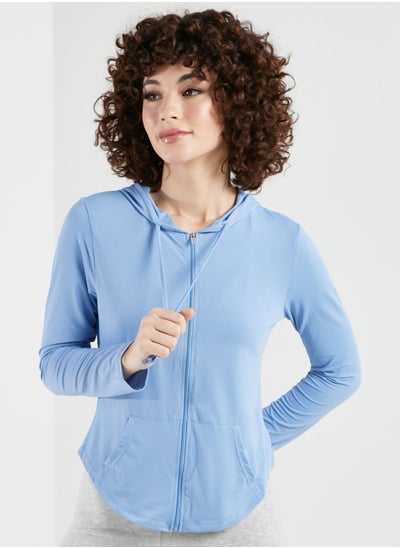 Buy Zip Front Athletic Jacket in Saudi Arabia