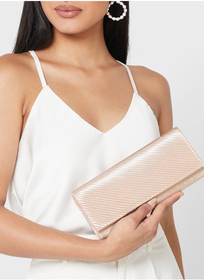 Buy Pleated Satin Evening Clutch Bag in UAE