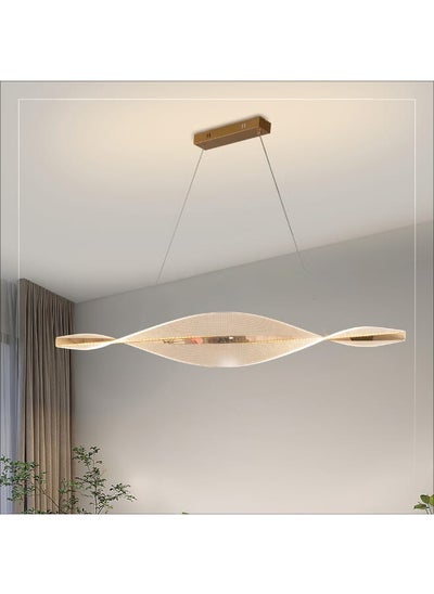 اشتري ثريا سقف LED 6572 – ثلاث أوضاع إضاءة وارتفاع قابل للتعديل | تصميم أنيق مصباح سقف متدلي موفر للطاقة بقوة 87 واط لغرفة المعيشة، غرفة الطعام، المكتب في السعودية