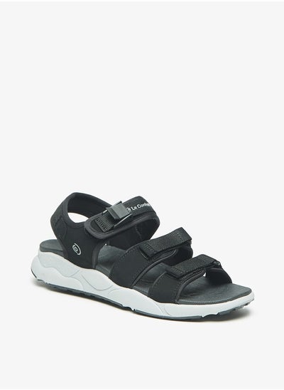 Buy Men Textured Sandals with Hook and Loop Closure in Saudi Arabia