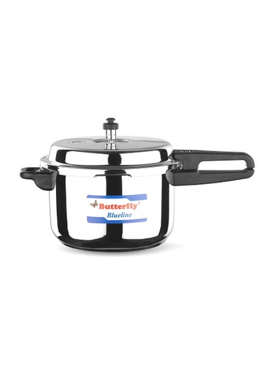 Buy Butterfly Blue Line Stainless Steel Pressure Cooker Ergonomically designed handles With Safety valve, Dishwasher Safe & induction compatible 7.5 liter in UAE