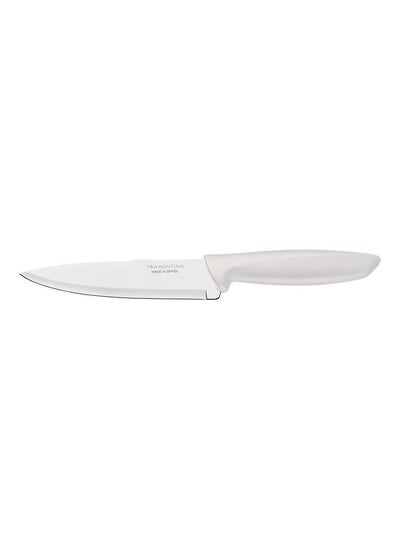 Buy Plenus 6 Inches Chef Knife with Stainless Steel Blade and White Polypropylene Handle in UAE