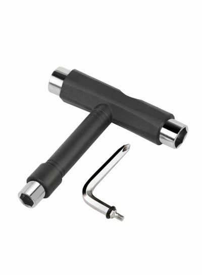 اشتري Skate Tools, All-in-One Skateboard Ball Bearings Portable T Tool Accessory L-Type Cross Head Wrench Tools Multi-function for Scooter Longboard في السعودية