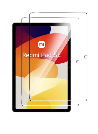 Buy 2 PackTempered Glass for Xiaomi Redmi Pad SE 2023 Screen Protectors [No Bubbles] [9H Hardness] [Scratch Resistant] Protector Film Tempered Glass Film For Redmi Pad SE Transparent in UAE