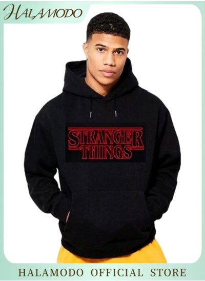 Buy Unisex Hoodies Long-Sleeved Printed Tops Casual Sweatshirts of Soft Cotton Sportswear Fashion Youth Pullovers with Drawstrings and Large Pockets for Daily Wear in Saudi Arabia