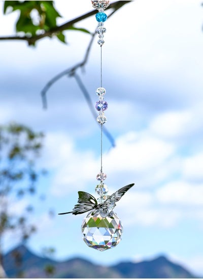 اشتري Hanging Ornament Crystals Butterfly Suncatchers with Clear Crystal Ball for Home في الامارات