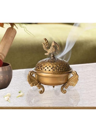 Buy Home Purifying Incense Burner Loban Burner Multipurpose Kapoor Dani Dhoop Dhuni Home Office Temple Prayer in UAE