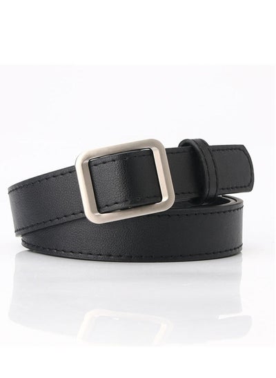 Buy Simple Needle-free And Hole-free Student Casual And All-purpose Decorative Belt 105cm Black in UAE