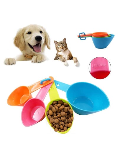 اشتري Pet Scoops 4 Pcs Set Pet Spoons Pet Food Scoops Plastic Measuring Cups Pet Food Spoons Pet Measuring Scoop Pet Food Measuring Spoons for Dog Cat and Bird Food (Random Color) في السعودية