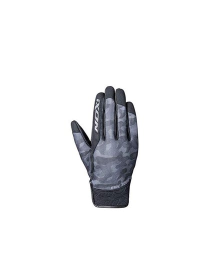 Buy Ixon RS Slicker Riding Gloves Black/Black Camo-2XL in UAE