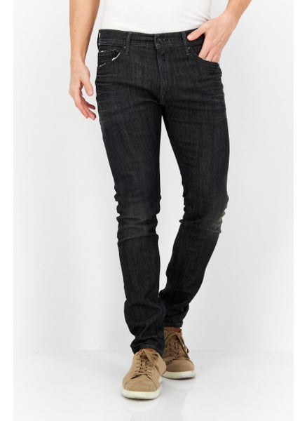 اشتري Men Skinny Fit Wash Stretchable Denim, Black في السعودية