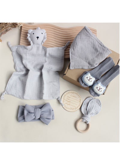 اشتري Baby Gift Set for Newborn, Baby Shower Gifts for Boys & Girls - 6 PCS Newborn Baby Essentials Baby Bath Set with Baby Blanket Baby Rattle - New Born Baby Girls Gift & Baby Boy Gifts في السعودية