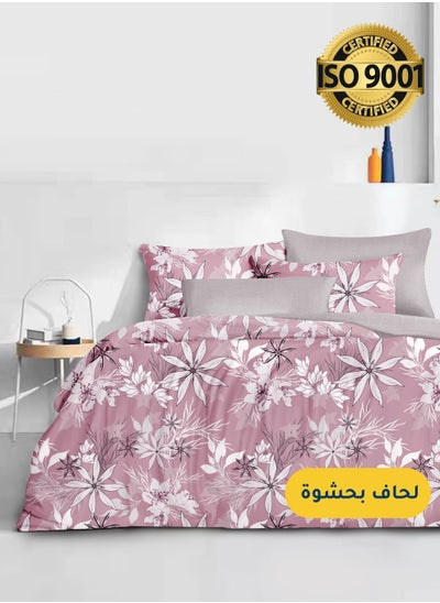 Buy Microfiber Printed Comforter Sets, Fits 200 x 200 cm King / Double Size Bed, 8 Pcs, With Soft Filling, Celine Series in Saudi Arabia