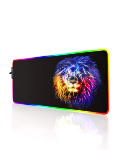 Buy Mouse pad pro Gaming Series RGB Mouse mat Large Leopad Colorful Extended Mousepad Gaming Anime  RGB Lion 30*80 cm in Egypt