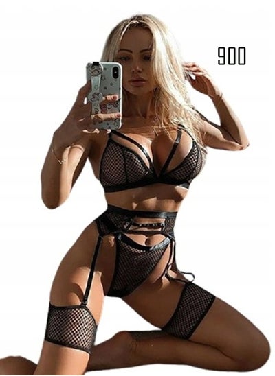 اشتري Elegant Women's Teedy  Lingerie - Lace Material - Black في مصر