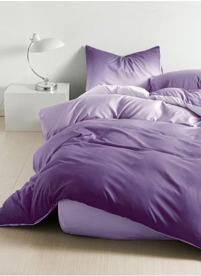 Buy Queen Size 6 Piece Duvet Cover Set, Ombré Royal Purple Bedding set. in UAE