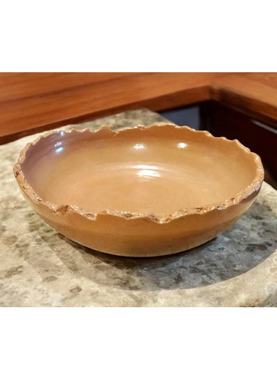 Buy Porcelain and porcelain bowl, microwave safe, handmade, size 21 in Egypt