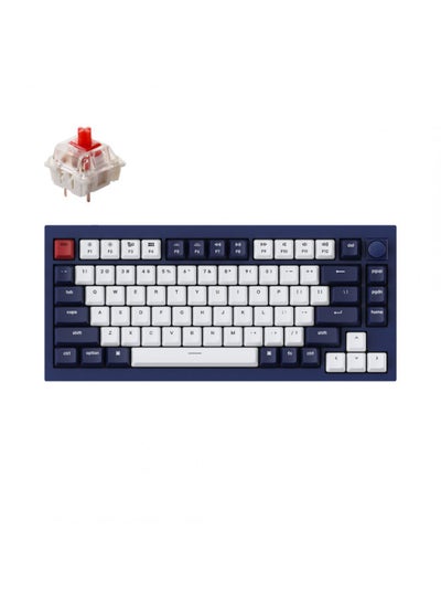 اشتري Q1-O1 QMK Gateron G-PRO Switch Mechanical RGB Keyboard, Knob, Red Switch and Costom Hot-swappable في السعودية