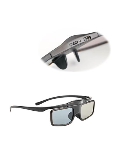 اشتري Rechargeable Active Shutter RF 3D Glasses, DELFINO RF 3D Glasses for Sony Epson Toshiba Sharp, Compatible with TDG-BT500A, SSG-5100GB, AN3DG40 في الامارات