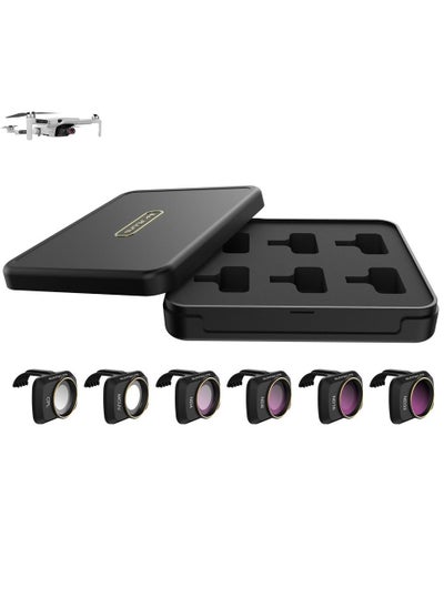 Buy ND Filter Set for DJI Mavic Mini / Mini 2 / Mini SE Accessories 6 Piece Filter Set Multi-Coated Filter Camera Lens Drone Camera Lens Accessories (MCUV, CPL, ND4, ND8, ND16, ND32) in UAE