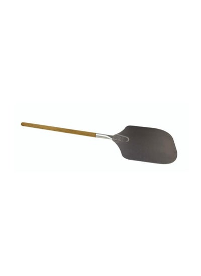 Buy 99x30cm Natural Finished Metal Pizza Shovel with Medium Wooden Handle in UAE