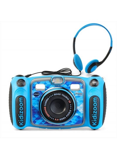 Buy Kidizoom Duo 5.0 Deluxe Digital Selfie Camera with MP3 Player and Headphones, Blue in UAE