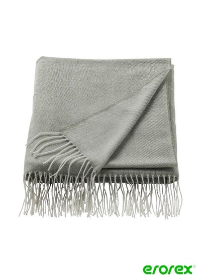 Buy Throw light grey green 120x160 cm in Saudi Arabia