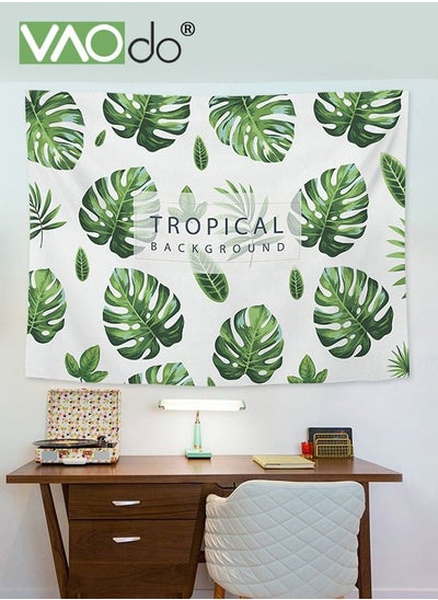 Buy Turtle Leaf Tapestry Short Plush Simple Home Decoration Wall Hanging Live Broadcast Photo Background Free Installation Package 150 * 130CM in UAE