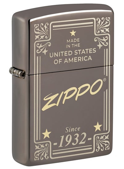 اشتري Zippo 48715 150 Zippo Framed Design Black Ice Windproof Lighter في الامارات