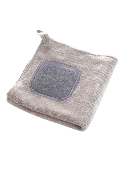 Buy Kitchen Thickened Dish Cloth Brown 30x30centimeter in Saudi Arabia