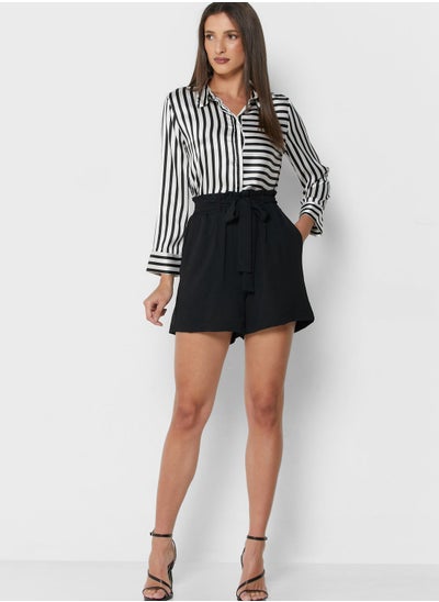 Buy Belted High Waist Shorts in Saudi Arabia