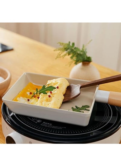 Buy 1Piece Nonstick Square Egg Pan, Natural pan 15cm (5.9inch) in Egypt