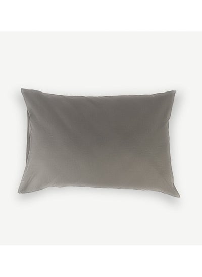 اشتري Gavin Washed Cotton Pillowcase Pair -Grey في الامارات