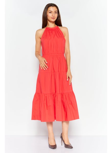 اشتري Women Soli Midi Dress, Orange في الامارات