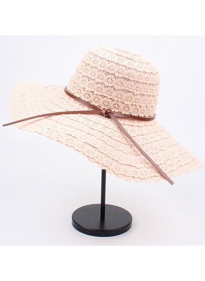 اشتري New Fashion Big Eaf Bow Hollow Fisherman Hat في الامارات