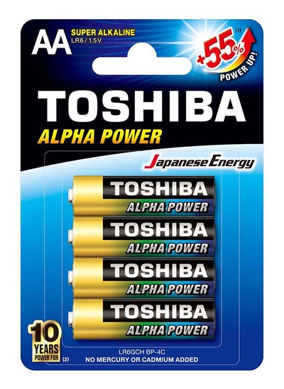 اشتري Alpha Power LR6 Battery 4 Pieces في الامارات