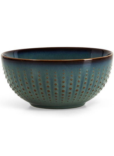 Buy Drops Porcelain Bowl, Green - 16 cm in UAE