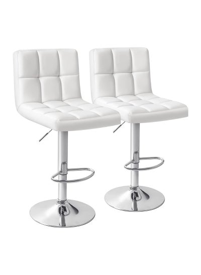 اشتري Ultimate C8541 Bar Stool - White Set of 2 في الامارات