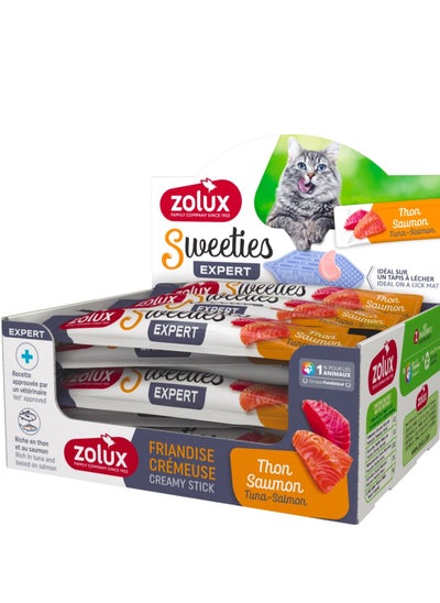 Buy zolux Sweeties Creamy Stick For Cat - Salmon, 48pcs/Box in UAE