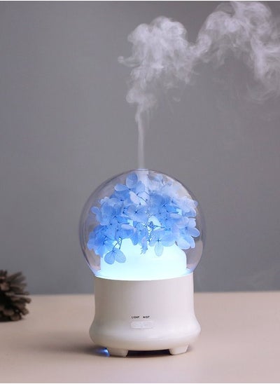 Buy Preserved Fresh Flower Aroma Diffuser Humidifier with Night Light 100ml 10W in UAE